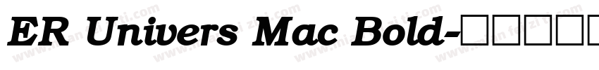 ER Univers Mac Bold字体转换